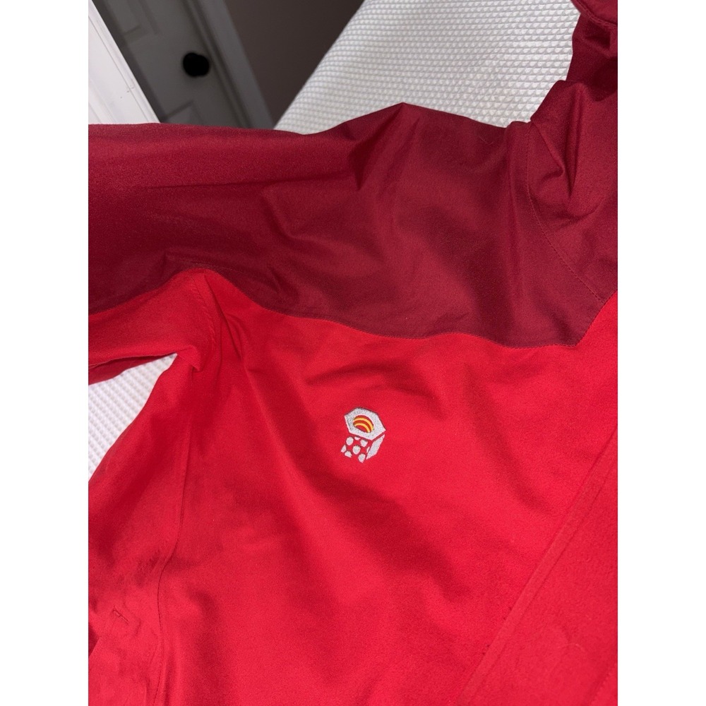Mountain Hardwear Gore-Tex Rain Jacket Mens Medium Hooded Performance Shell Red - Picture 14 of 16